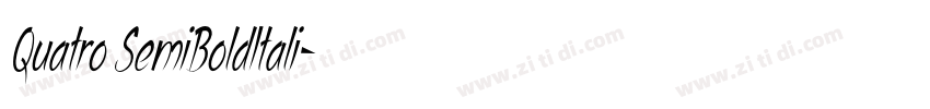 Quatro SemiBoldItali字体转换